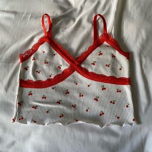 Red cherry top NEW/NO TAGS